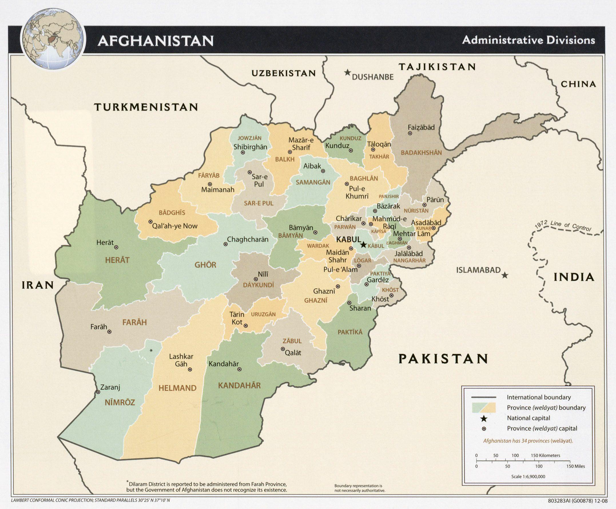 Afghanistan map